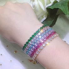 Модный Теннисный браслет с кубическим цирконием и браслет, регулируемые браслеты, женский очаровательный браслет для женщин, свадебные ювелирные изделия CBP134