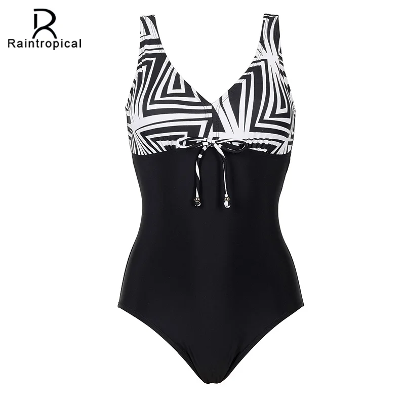 Raintropical 2017 New One Piece Swimsuit Women Vintage Bathing Suits Plus Size Swimwear Beach Padded Print Polka Black Swim Wear plus-size-black-swimsuit : image Raintropical 2017 New One Piece Swimsuit Women Vintage Bathing Suits Plus Size Swimwear Beach Padded Print Polka Black Swim Wear plus-size-black-swimsuit
