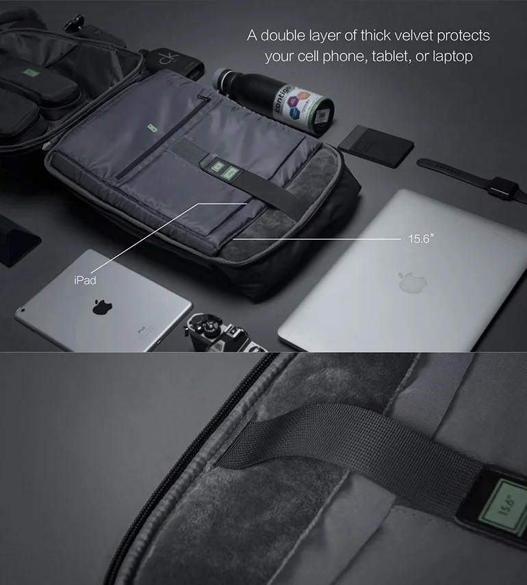 Korin Design The ClickPack Pro Anti-Cut Анти-Вор рюкзак мужской рюкзак для ноутбука 15,6 дюймов школьные ранцы для мальчиков
