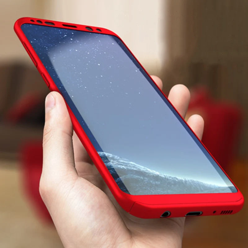 360 Полное покрытие чехол для samsung Galaxy A6 A8 2018 Стекло ПК Защитный плюс A7 A5 2016 2017 A720 |