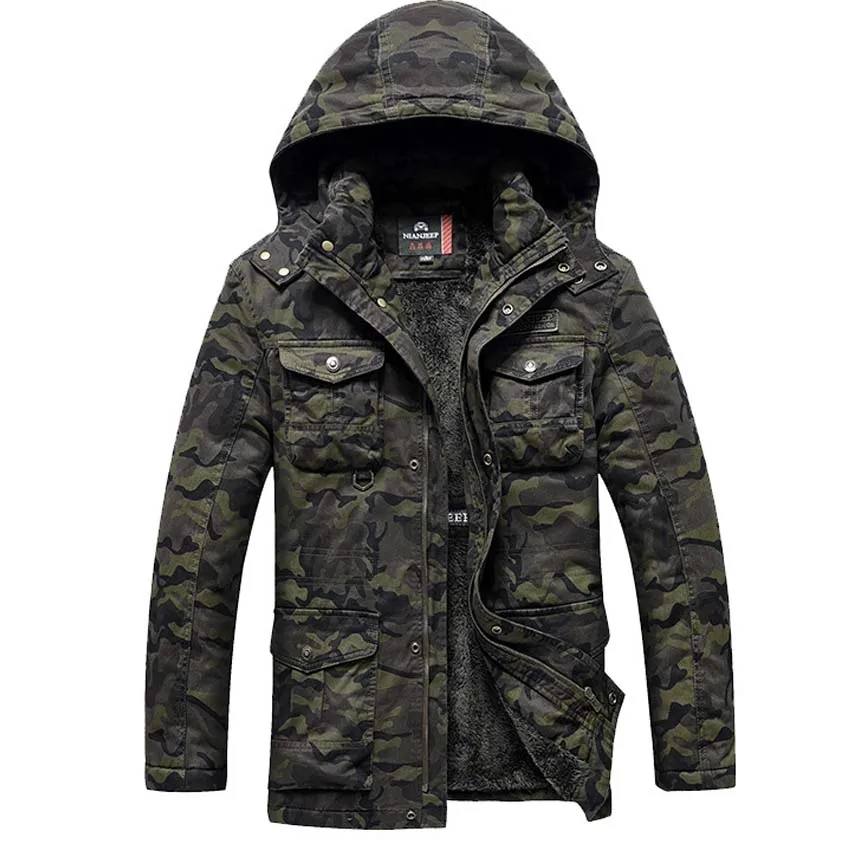 Мужская куртка Camoflague с капюшоном, брендовая мужская зимняя парка с шерстяной подкладкой, сохраняющая тепло, модная зимняя куртка, пальто 185