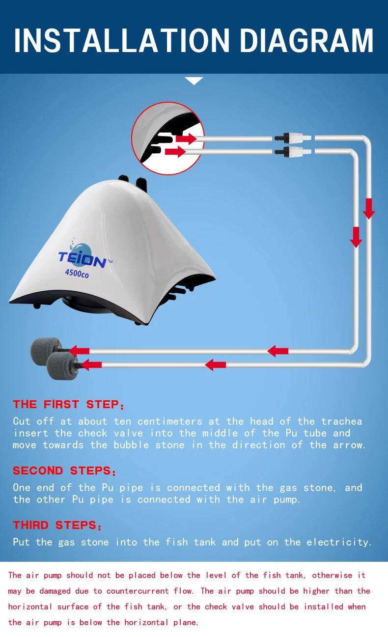 Япония TEION-7500Co осьминог-образный аквариумный кислородный насос Fish tank mute воздушный насос двойной воздушный выход Регулируемый