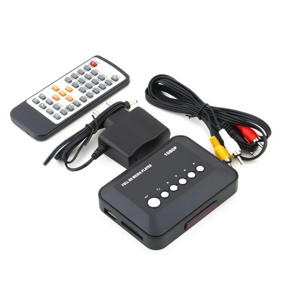 DC 5 V 2A HD 1080 P USB HDMI медиа плеер ящик SD/MMC ТВ видео SD MMC RMVB MP3 Multi ТВ с ИК-пульта дистанционного управления