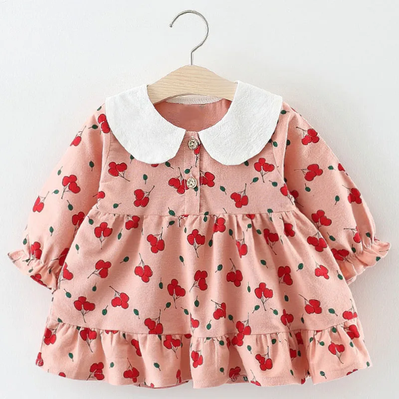 Melario/платья для малышей; Новинка года; сезон весна-осень; одежда для маленьких девочек в стиле ретро; платье принцессы для девочек; платье для новорожденных - Цвет: AX887 pink