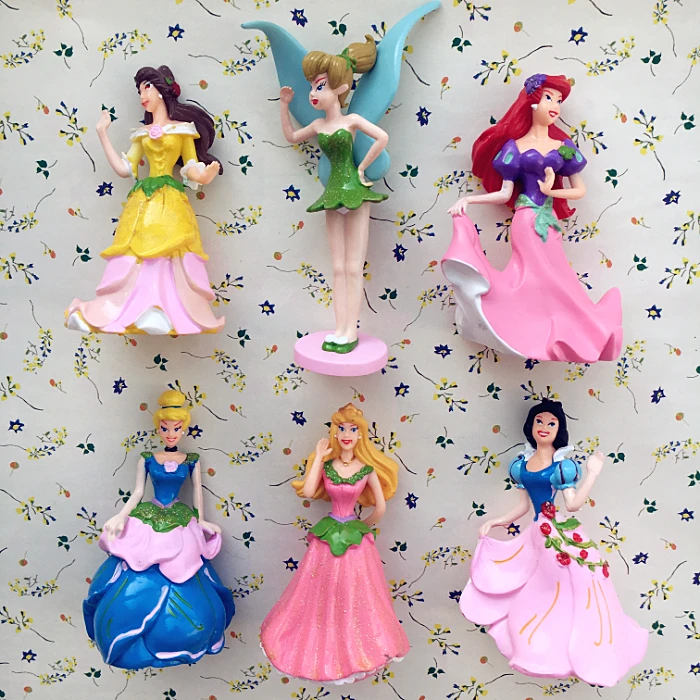 Disney Toys для детей 6 шт./компл. 8 см сказочная принцесса фигурки мини милые куклы Diy