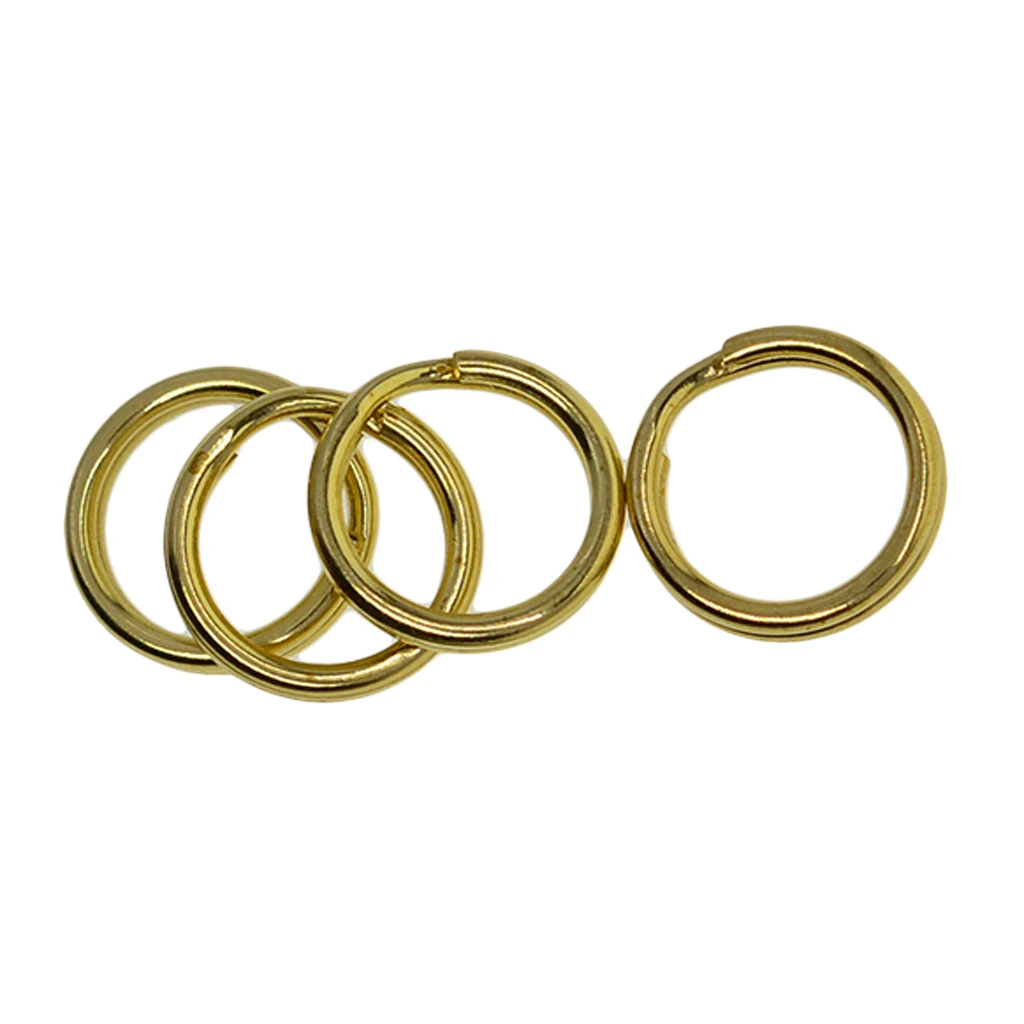 50 pcs 10 mm Split Rings Solide Brass Round Keychain Split Key Rings Loop Findings DIY Jewelry Findings