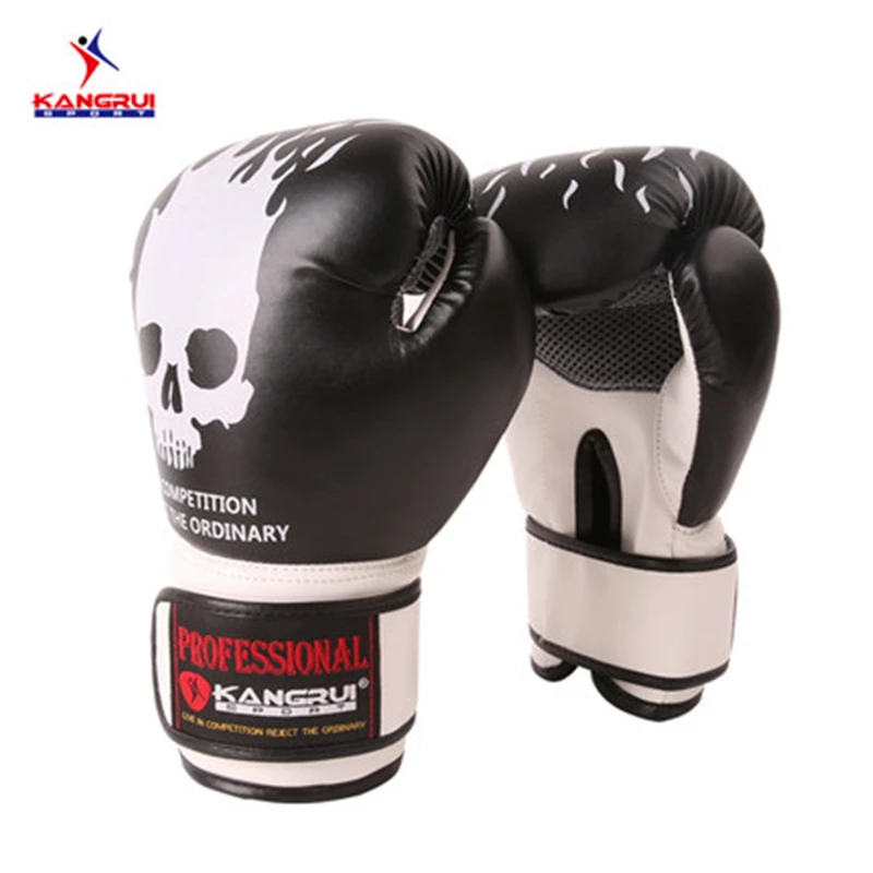 Image Good Quality Skull Boxing gloves Muay thai grappling Sparring Training kicking glove TKD mix Martial arts muay thai MMA gloves