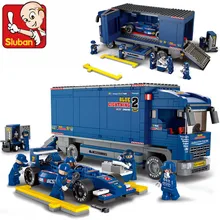 Модель Sluban строительные наборы совместимы с loge городской грузовик 640 3D блоки Обучающие модели и строительные игрушки хобби для детей