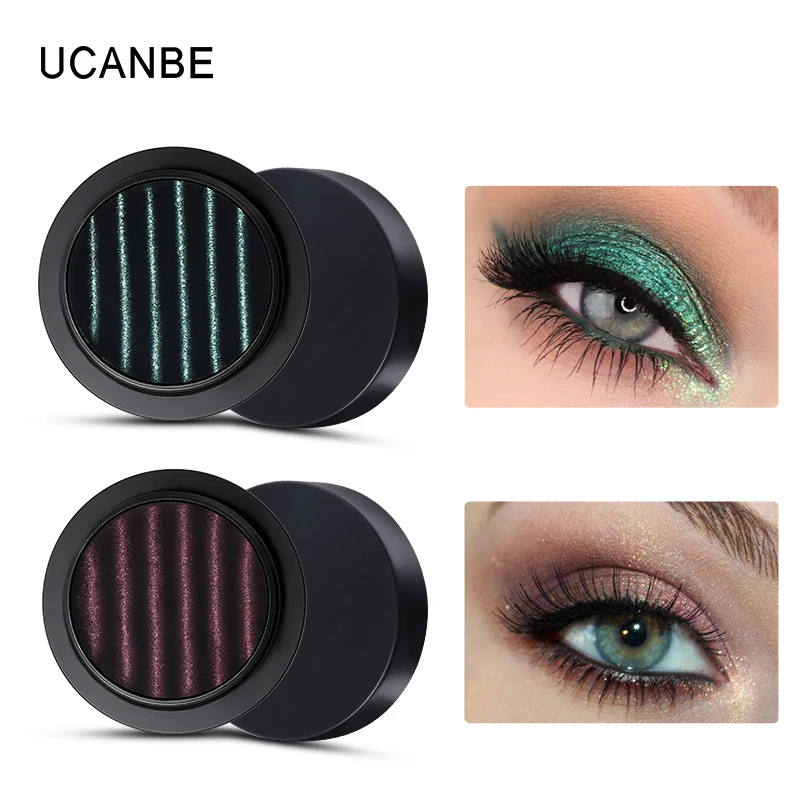 

UCANBE Magnetic Eye Shadow 4 Colors Diamond Glitter Eyeshadow Palette Metal Imagic Loose Powder Pigment Violet Radiant Makeup