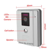 700TVL Color Outdoor Camera Unit for Video door phone Bell intercom Kit