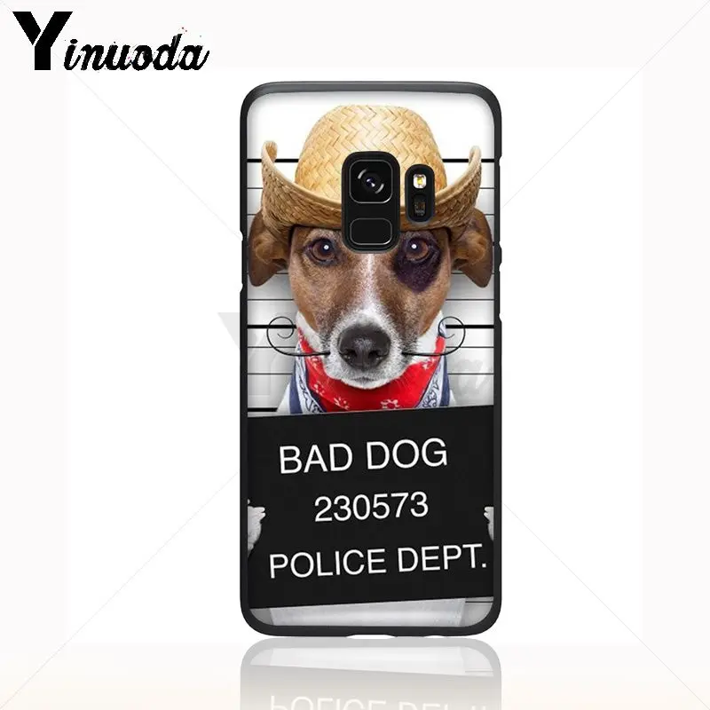 Yinuoda мопс собака животные новоприбывшие черная ячейка чехол для телефона samsung Galaxy