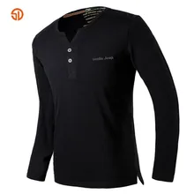 SD осенние уличные Пеший Туризм хлопковая Футболка Для мужчин с длинным рукавом Высококачественная брендовая одежда v-образным вырезом Футболки для девочек Для мужчин S Костюмы Отдых дышащий Рубашки для мальчиков