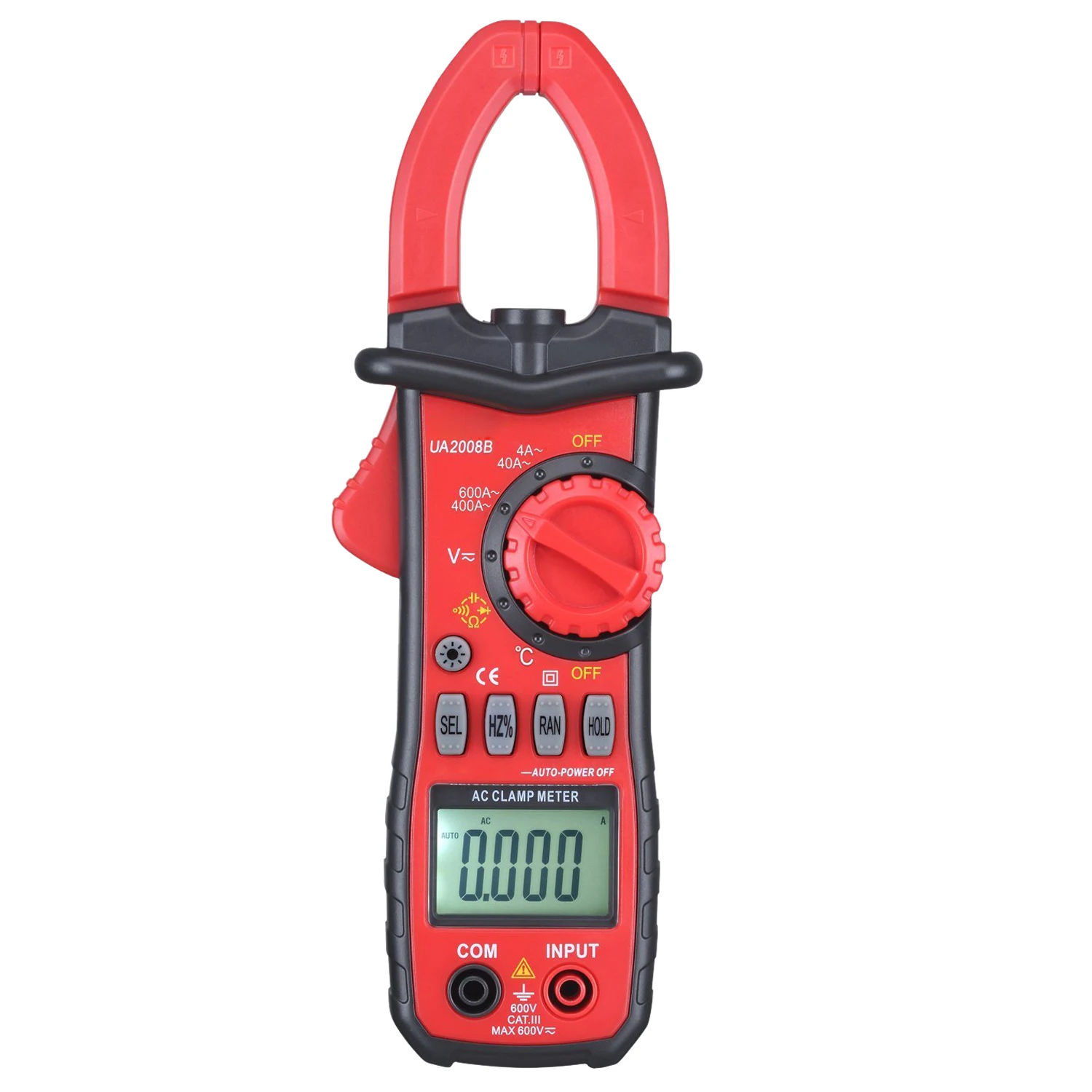 

UYIGAO 600A AC Clamp Meter Multimeter Testing AC Current, Resistance,Capacitance,Temperature,Frequency with Clamp Flashlight