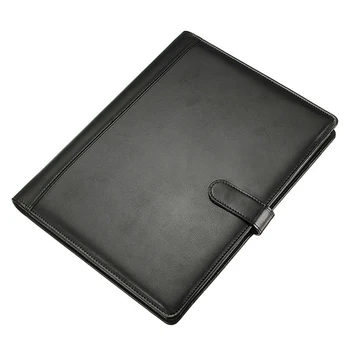 

Leather Folder A4 briefcase Conference Folder Black