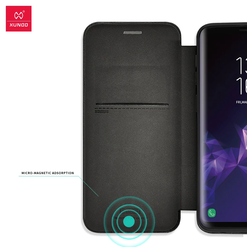 XUNDD для samsung Galaxy S9 Plus S8 Note 8 S7 edge Чехлы кожаные чехол с защитой на 360 градусов кошелек