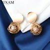 New Fashion Women Dangle Drop Korean Earrings For Women Geometric Round Heart Gold Earring Brincos Jewelry 2022 Double Eleven ► Photo 3/6