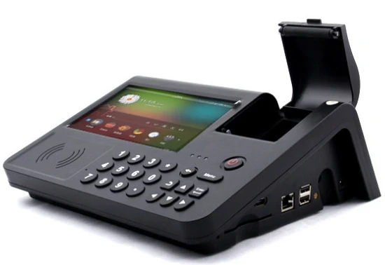 

NFC MSR PSAM barcode camera fingerprint scanner IC credit card reader built in Andorid terminal Tablet pc