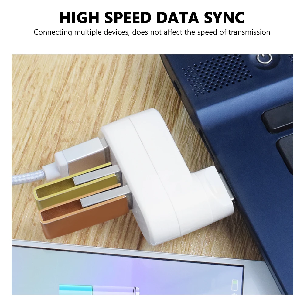 Высокоскоростной мини концентратор Usb 2 0 со штекером и 3 портами вращающийся