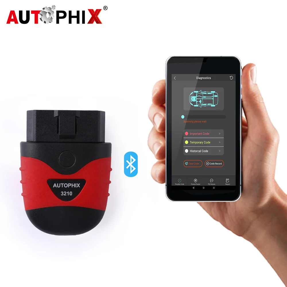 Autophix 3210 OBD2 диагностический сканер и HUD бортовой компьютер 2 в 1 через Bluetooth