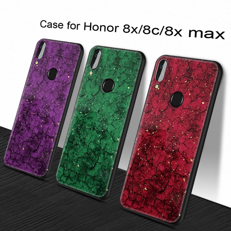 Модные золотые чехлы с мраморной фольгой для телефонов huawei honor 8x чехол 8c max 8 c x