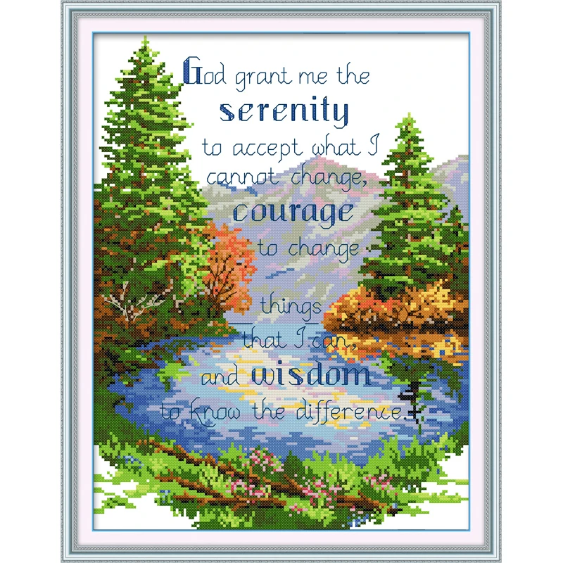 

Everlasting love Quiet pray Chinese cross stitch kits Ecological cotton stamped printed 11 14CT DIY Christmas decorations gift