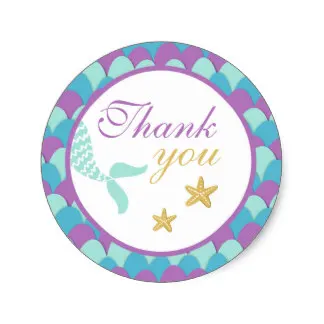 

3.8cm Mermaid Under The Sea Sticker Cupcake Topper