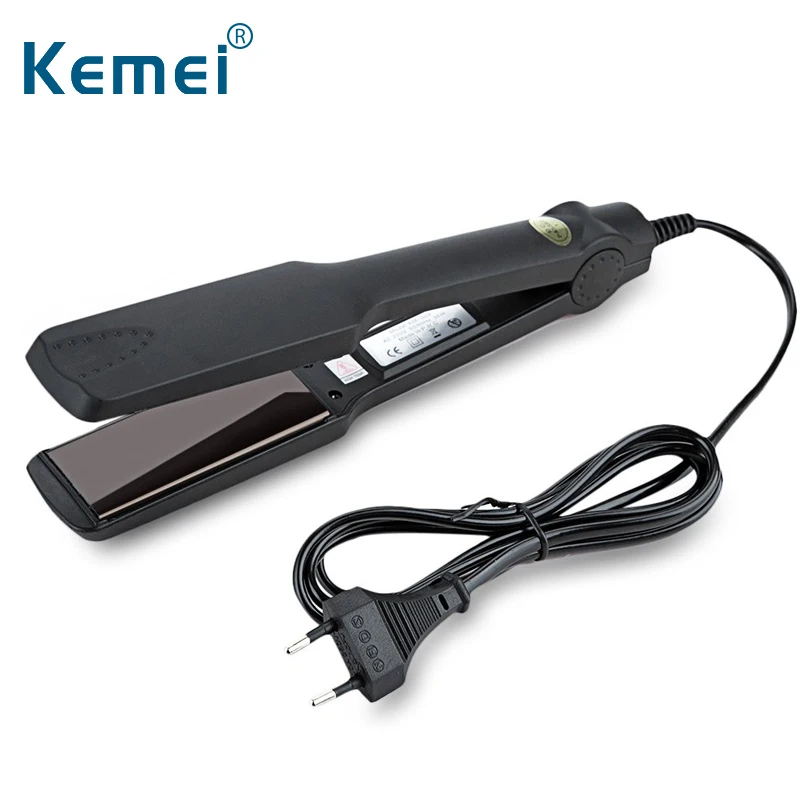 KEMEI KM-329, профессиональный выпрямитель для волос, инструменты для укладки, турмалин, керамическая нагревательная пластина с быстрым нагревом, тепловая производительность