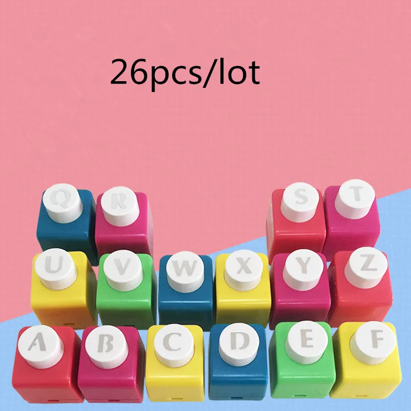 

26pcs/lot Imported uppercase letter Manual embossing device DIY Craft Scrapbooking Embossing Tools For DIY Gift Card Paper Punch