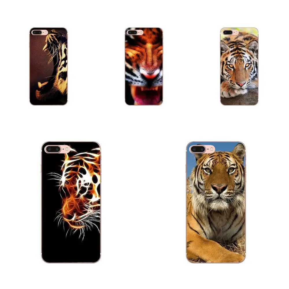 Для Xiaomi Mi3 Mi4 Mi4C Mi4i Mi5 Mi 5S 5X 6 6X A1 Max Mix 2 Note 3 4 Мягкий чехол из ТПУ с изображением тигра