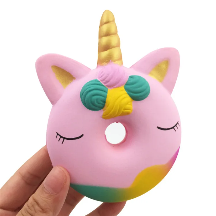 TOBEFU Jumbo Kawaii пончик Единорог Мягкий торт хлеб Squishies крем Ароматические медленно поднимающиеся сжимаемые игрушки Дети Рождество подарок на день рождения