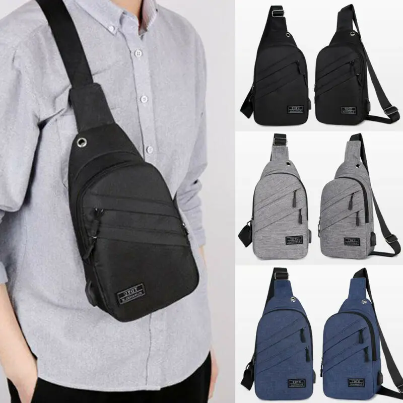 Men Women Travel Backpack Nylon Crossbody Shoulder Chest Cycle Sling Bag Daily
