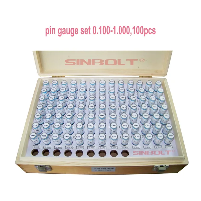 Plug Gauge/pin gauge Set,0.100mm 1.000mm(Interval 0.01,91pcs),fast delivery!in Gauges from