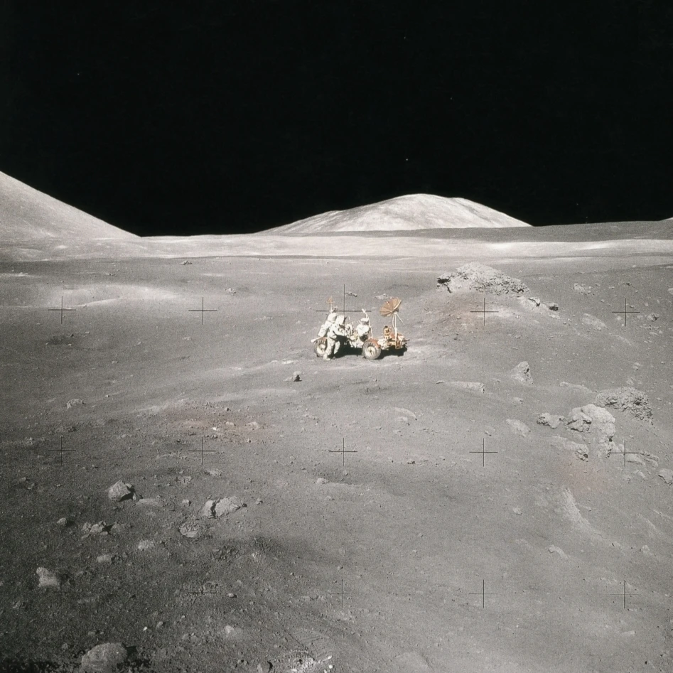 Lunar Rover and Harrison Schmitt  Apollo 17  1972 Poster Print by Science Source (18 x 24)