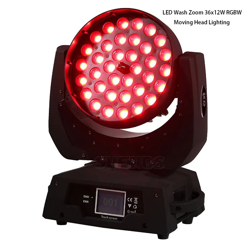 36x12 Вт RGBW 4N1 Led Zoom Moving Head Wash Light DMX512 Led Moving Head Wash Effect освещение Звук и профессиональное освещение - Цвет: LED Wash 36x12W