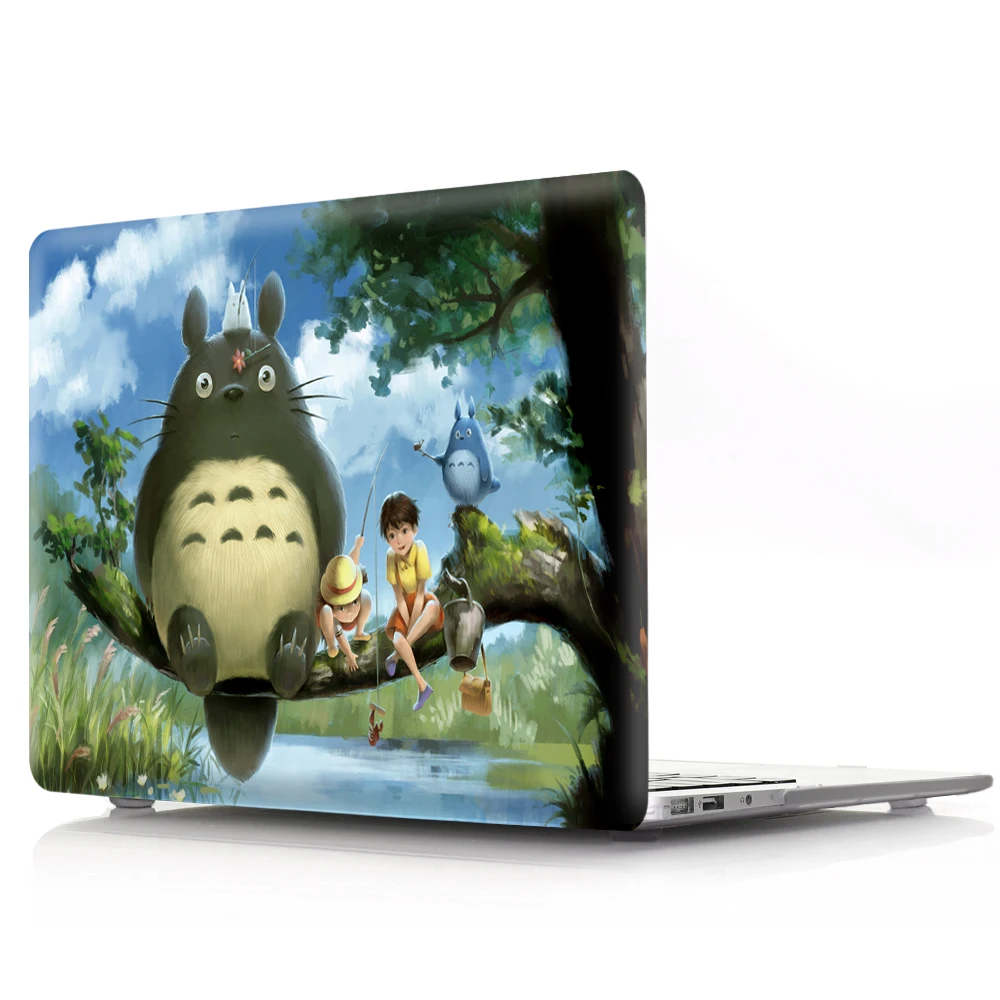 Чехол для ноутбука Totoro с цветной печатью для MacBook Air retina Pro 11 12 13 15 для MacBook с сенсорной панелью New Air 13 New Pro13 15