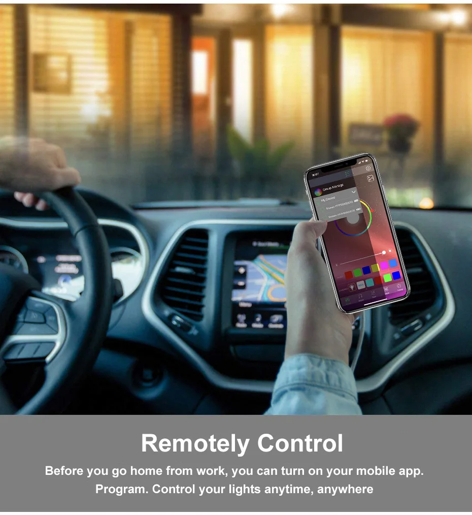 Светодиодный E27 Беспроводной умная bluetooth-подсветка Лампа 15 Вт AC85-265V с регулируемой яркостью умный B22 светодиодный лампы 20 режимов 16 Цвета применяются для домашнего освещения