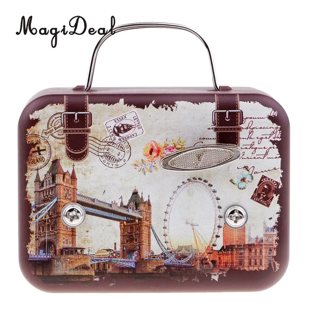 MagiDeal Play 'Innocent' Luggage Suitcase Wind-up Miniature Music Box for Girls Christmas Gift