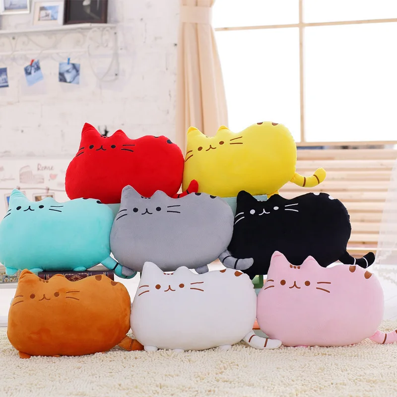 

40*30cm Kawaii Cat Cushion Stuffed Plush Animal Doll Pillow Cute Toys Birthday Gifts For Children Kids Girl Brinquedos Big Size
