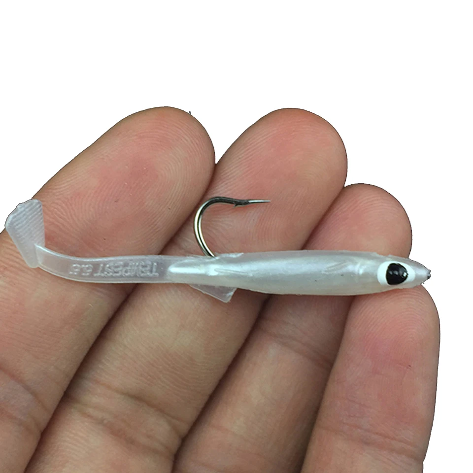 

3PCS/Bag Fishing Lure Fish Eel Lure Soft Baits with hook 55mm/0.7g Small Fish Eel artificial bait Fishing accessories