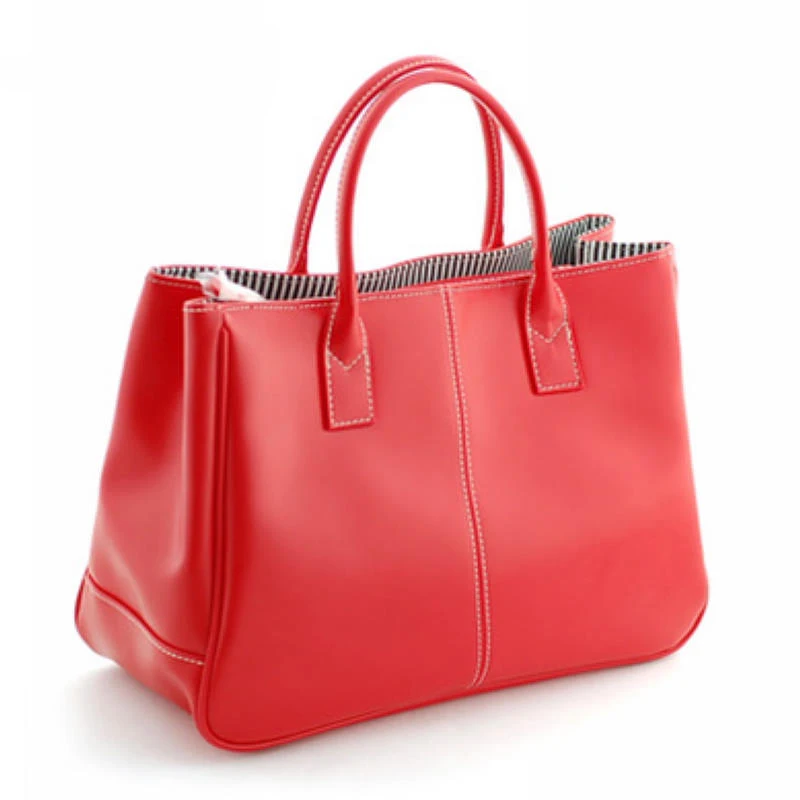 

New Brand design ladies candy color red pink blue yellow white black casual totes large capacity handbags solid color for women