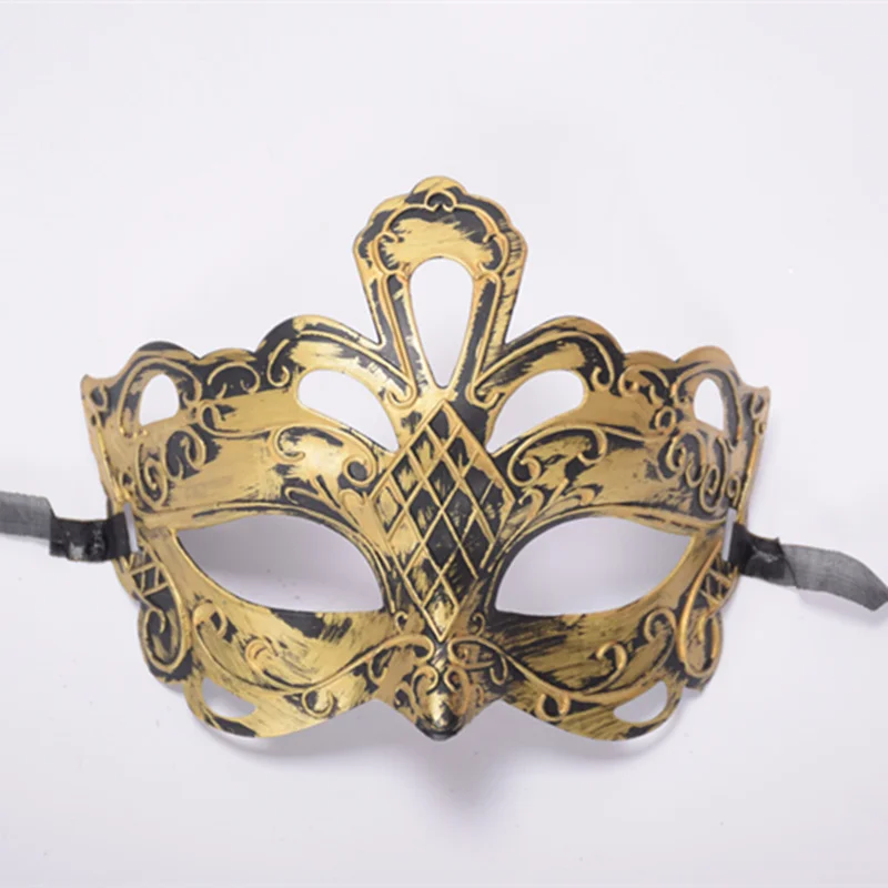 Человек Корона Форма венецианские маски Свадебный карнавал вечерние производительность маски для костюмов карнавальный на Хэллоуин в римском стиле Для мужчин маски
