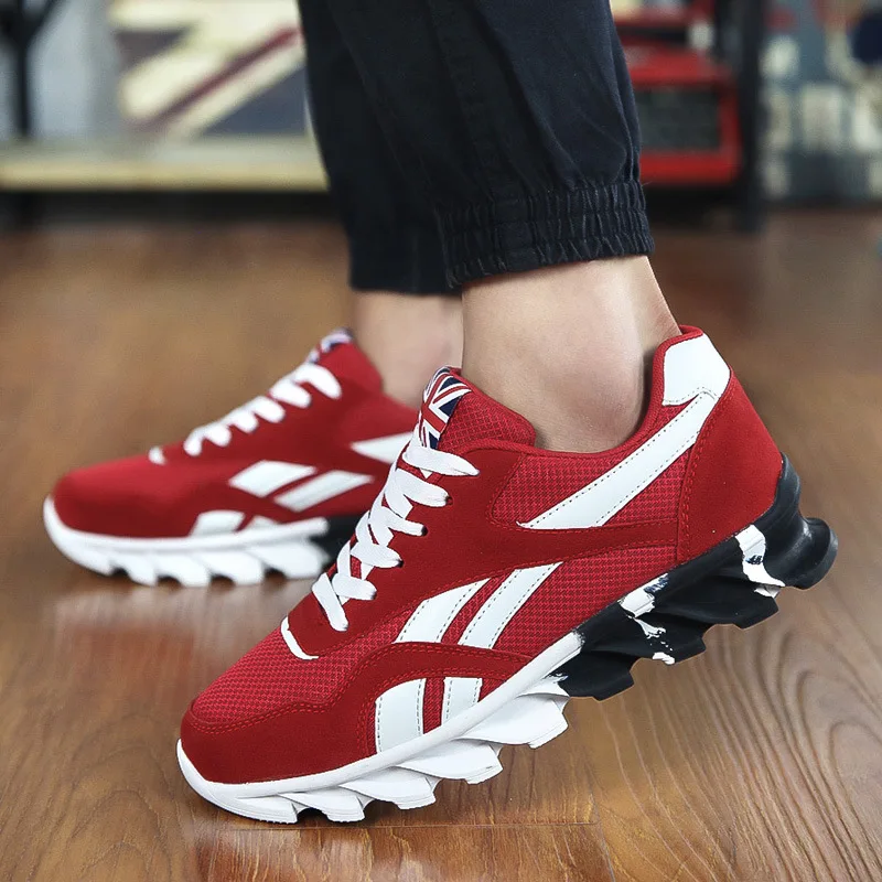 

2018 Fashion Autumn Outdoor Footwear Men Sneakers Casual Shoes Men Breathable Mesh Shoes Men Mixed Colors Striped Big Size 38-46