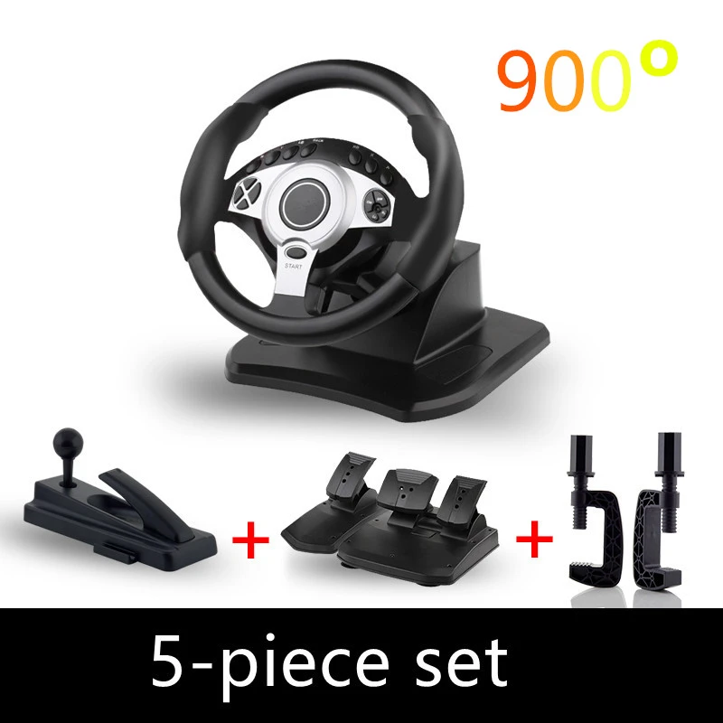 900 Degree Racing Games Steering Wheel Computer Learning Car Simulation