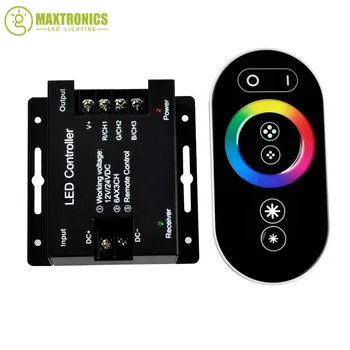 

12-24V 18A RF Remote Wireless Touch Pad Panel RGB LED Controller controls for 5050 3528 RGB Light RGB Controller Free shipping