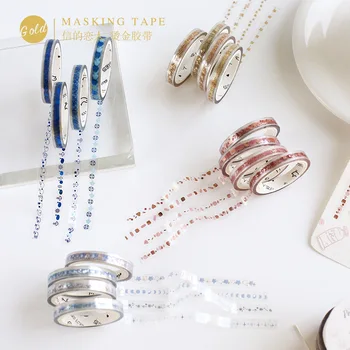 

4Pcs Cute Candy colors Bullet Journal slim Washi Tape Set Adhesive Tape DIY Scrapbooking Sticker Label Transparent Masking Tape