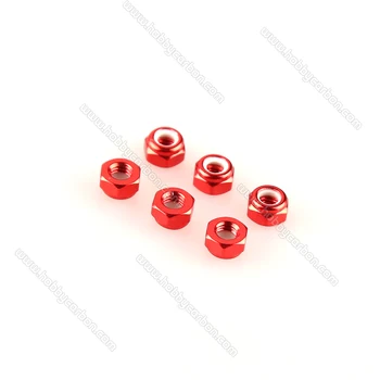 

Free shipping 50pcs/lot CW M3 anodized colorful Aluminum Lock Nut with Nylon Inserted