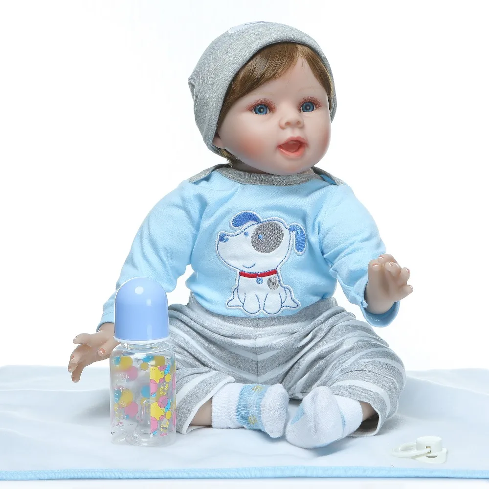 

NPK 55cm Silicone Reborn Baby Dolls Baby Doll Alive Realistic Boneca Bebe Lifelike Real Girl Doll Reborn Birthday Christmas