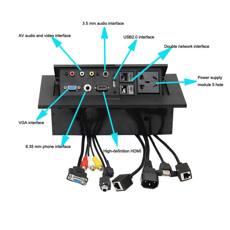Оптовая продажа лидер продаж новая мультимедийная настольная розетка K518 с HDMI AV VGA