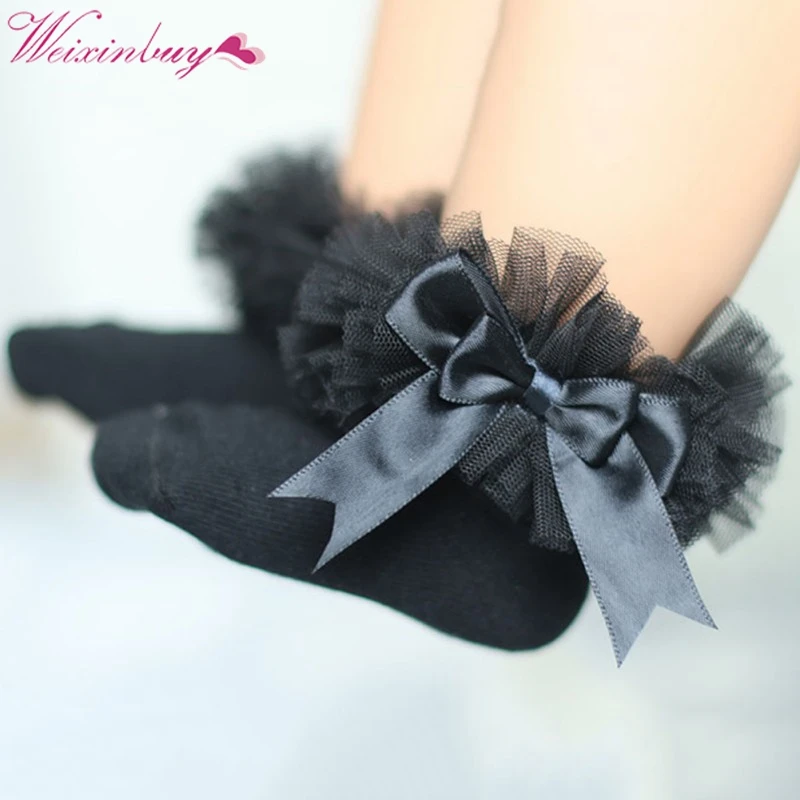 

Cute New Lace Floral Baby Socks 0-5 Years Toddlers Infants Cotton Ankle Bow Socks Baby Girls Princess Socks