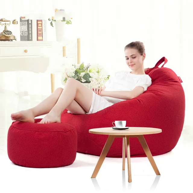 Lazy Sofa Bean Bag With Pedal Creative Single Bedroom Living Lazy Sofa Bean Bag With Pedal Creative Single Bedroom Living Room Stool Tatami
